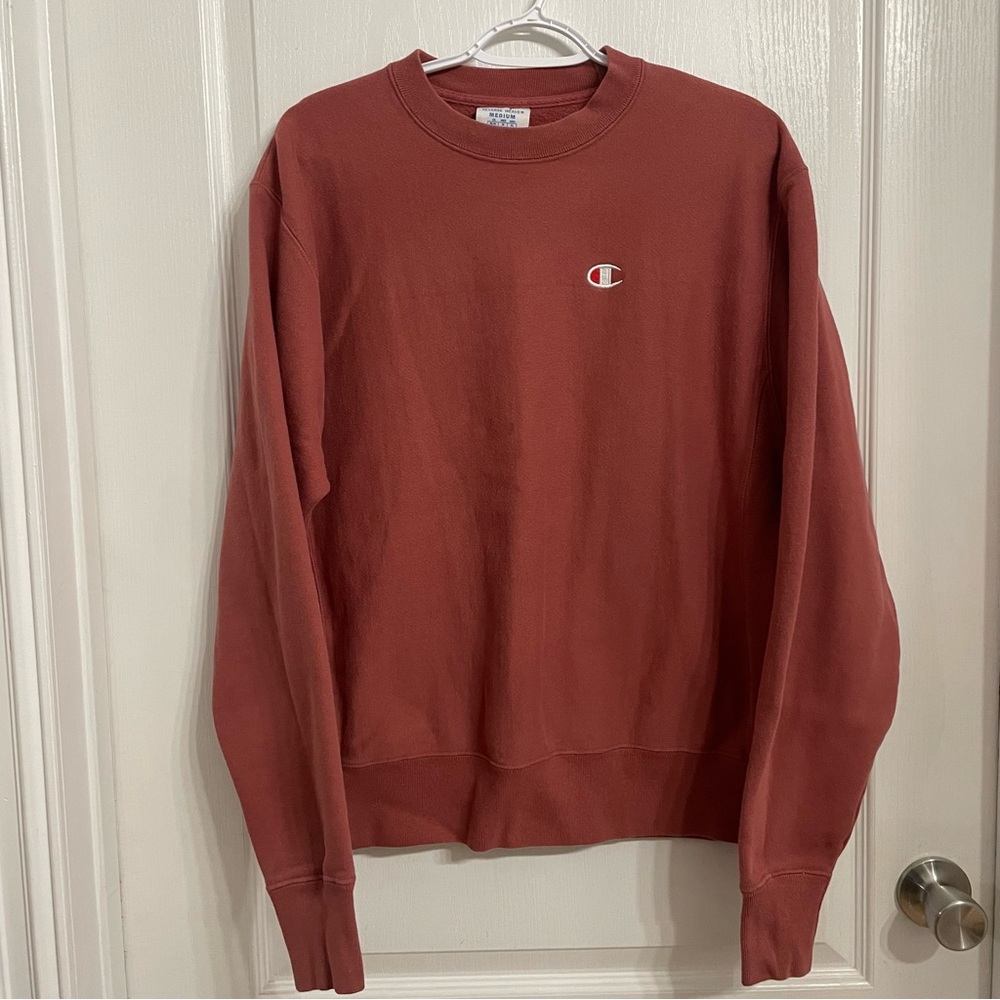 Champion Reverse Weave Men's Terracotta Color Crewneck Sweatshirt Size M